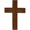 Ekena Millwork 16"W x 24"H x 3/4"D Vintage Farmhouse Cross, Barnwood Decor Collection, Weathered Brown DECR016X024X0750CRSBR - alternate 2